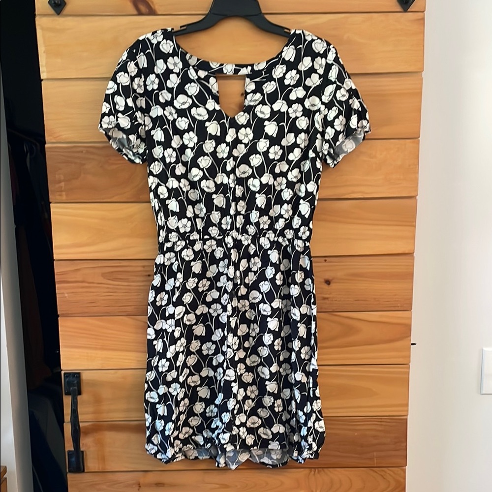 GAP Black and White Floral Mini Dress